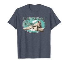 Ladda upp bild till gallerivisning, Funny shirts V-neck Tank top Hoodie sweatshirt usa uk au ca gifts for Easily Distracted by Trains Tshirt Funny Train Lover Gifts 2848054