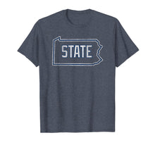 Ladda upp bild till gallerivisning, Distressed Pennsylvania State Outline Penn Fan TShirt Unisex 165366