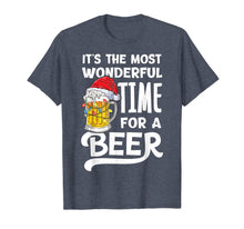 Ladda upp bild till gallerivisning, Funny shirts V-neck Tank top Hoodie sweatshirt usa uk au ca gifts for It's The Most Wonderful Time For A Beer Christmas Santa Hat T-Shirt 212012