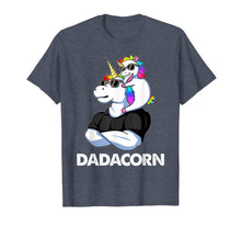 Ladda upp bild till gallerivisning, Dadacorn - Unicorn Dad and Baby 4th of July Papa Gift Tshirt 65863