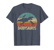 Ladda upp bild till gallerivisning, Daddysaurus Vintage Retro Sunset Tshirt Gift For Fathers Day 147171