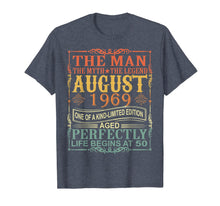 Ladda upp bild till gallerivisning, 1969 Man Myth Legend August 50th Bday Gifts 50 yrs old T-Shirt 250943