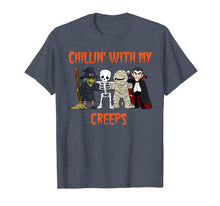 Ladda upp bild till gallerivisning, Chillin With My Creeps Vampire Halloween Skeleton Witch Gift T-Shirt 47096
