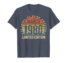 Ladda upp bild till gallerivisning, 40 Year Old Gifts March 1980 Limited Edition 40th Birthday T-Shirt-145462