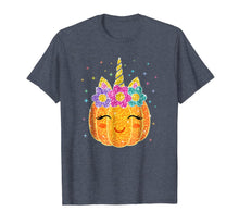 Ladda upp bild till gallerivisning, Cute Unicorn Pumpkin Halloween Thanksgiving T-Shirt 34094