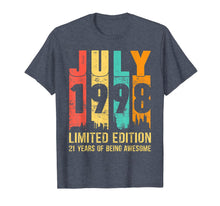 Ladda upp bild till gallerivisning, July 1998 T Shirt 21 Year Old 21st Birthday Gift Tee Shirt 81609