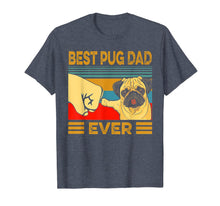 Ladda upp bild till gallerivisning, Best Pug Dad Ever Retro Vintage T-Shirt-297097