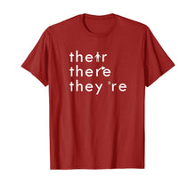 Ladda upp bild till gallerivisning, There Their They're English Grammar Teacher Funny White Text 255187