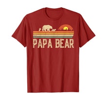 Ladda upp bild till gallerivisning, Mens Papa Bear Vintage Art Daddy Wildling Father's Day Dad TShirt423569