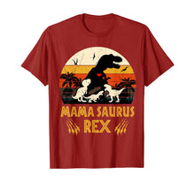 Ladda upp bild till gallerivisning, Funny Mamasaurus Rex I Three Kids Mom and Dinasaur Kids TShirt146603