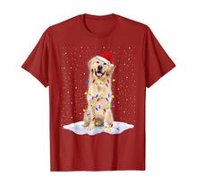 Ladda upp bild till gallerivisning, Funny shirts V-neck Tank top Hoodie sweatshirt usa uk au ca gifts for Golden retriever Santa Christmas Tree Lights Xmas Gifts T-Shirt 740329