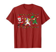 Ladda upp bild till gallerivisning, Funny shirts V-neck Tank top Hoodie sweatshirt usa uk au ca gifts for Dabbing Santa Elf Unicorn Christmas Kids Boys Men Xmas Gifts T-Shirt 526234