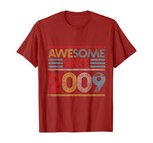 Ladda upp bild till gallerivisning, 10th Birthday Gifts - Awesome Since 2009 T-Shirt 210489