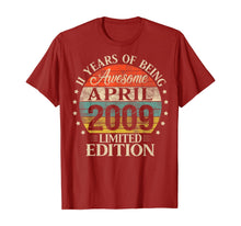 Ladda upp bild till gallerivisning, 11 Year Old Gifts April 2009 Limited Edition 11th Birthday TShirt396646
