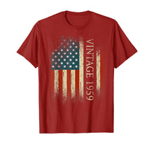 Ladda upp bild till gallerivisning, Funny shirts V-neck Tank top Hoodie sweatshirt usa uk au ca gifts for 60th Birthday Gifts Vintage 1959 Usa Flag 60 Year Old Bday T-Shirt 275764