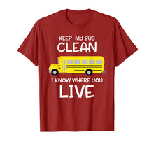 Ladda upp bild till gallerivisning, I Know Where You Live T Shirt Funny School Bus Driver Gift 543314