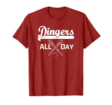 Ladda upp bild till gallerivisning, Dingers All Day TShirt Baseball Mom and Dad Funny Shirt Gift 795455