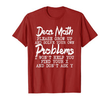 Ladda upp bild till gallerivisning, Funny shirts V-neck Tank top Hoodie sweatshirt usa uk au ca gifts for Dear Math Please Grow up And Solve Your Own Problems TShirt 2405552