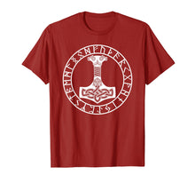 Ladda upp bild till gallerivisning, Funny shirts V-neck Tank top Hoodie sweatshirt usa uk au ca gifts for Thor Hammer Mjolnir in Circle of Norse Runes T-Shirt 1026838
