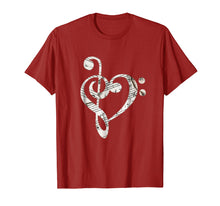 Ladda upp bild till gallerivisning, Funny shirts V-neck Tank top Hoodie sweatshirt usa uk au ca gifts for Heart Bass Clef T-Shirt Musical Note Shirt 263307