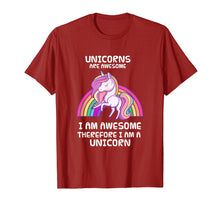 Ladda upp bild till gallerivisning, Funny shirts V-neck Tank top Hoodie sweatshirt usa uk au ca gifts for Unicorns Are Awesome Therefore I am A Unicorn Funny T-Shirt 1533834