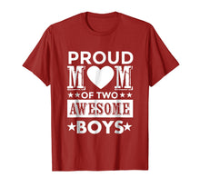 Ladda upp bild till gallerivisning, Funny shirts V-neck Tank top Hoodie sweatshirt usa uk au ca gifts for Proud Mom of Two Awesome Boys Mother's Day Gift T Shirt 217746
