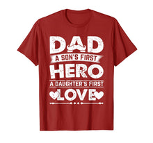 Ladda upp bild till gallerivisning, Mens Dad Son's First Hero daughter's First Love Fathers Day Shirt T-Shirt 49630