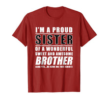 Ladda upp bild till gallerivisning, Funny shirts V-neck Tank top Hoodie sweatshirt usa uk au ca gifts for Funny Gift For Sister From Brother Birthday Present 2078012
