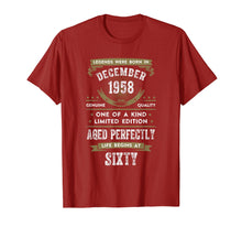 Ladda upp bild till gallerivisning, Funny shirts V-neck Tank top Hoodie sweatshirt usa uk au ca gifts for Legends Were Born In December 1958 T-Shirt 3991392