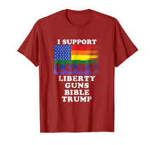 Ladda upp bild till gallerivisning, Funny shirts V-neck Tank top Hoodie sweatshirt usa uk au ca gifts for I support LGBT Liberty Guns Bible rainbow color T-Shirt 2531496