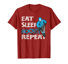 Ladda upp bild till gallerivisning, Eat Sleep Hockey Repeat Shirt for Boys and Men Funny 1105903