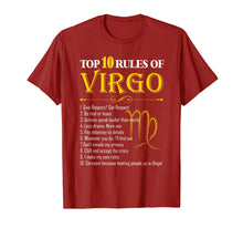 Ladda upp bild till gallerivisning, Top 10 Rules Of Virgo Zodiac Shirt August September Birthday T-Shirt 391246