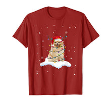 Ladda upp bild till gallerivisning, Pomeranian With Santa Hat Christmas Lights Reindeer Gift T-Shirt-2044121