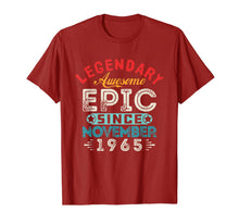 Ladda upp bild till gallerivisning, November 1965 Birthday Party Vintage Gifts For 54 Years T-Shirt 30819710