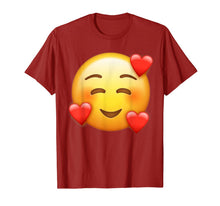 Ladda upp bild till gallerivisning, Smiling Face with Hearts In Love Emojis Halloween Costume T-Shirt 751805