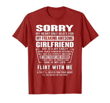Ladda upp bild till gallerivisning, Sorry My Heart Only Beats for My Freaking Awesome Girlfriend T-Shirt-271491