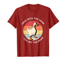Ladda upp bild till gallerivisning, Mess With The Honk You Get The Bonk Goose Memes Gifts T-Shirt