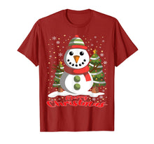 Ladda upp bild till gallerivisning, Snowman Merry Christmas Tree Snowflakes Cute Funny T-Shirt