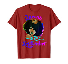 Ladda upp bild till gallerivisning, Queens Born September Shirt Black Girl Virgo Libra Birthday T-Shirt 142867