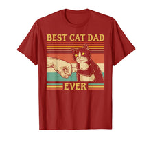 Ladda upp bild till gallerivisning, Best Cat Dad Ever Paw Fist Bump Fit Vintage Retro Gift Men TShirt933880