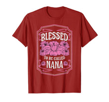 Ladda upp bild till gallerivisning, Blessed To Be Called Nana Cute Floral Christmas Gifts T-Shirt-1859848