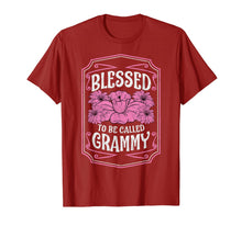 Ladda upp bild till gallerivisning, Blessed To Be Called Grammy Cute Floral Christmas Gifts T-Shirt-3159722
