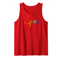 Ladda upp bild till gallerivisning, LGBT Rainbow Heartbeat T shirt Gay and Lesbian Pride month Tank Top 89208
