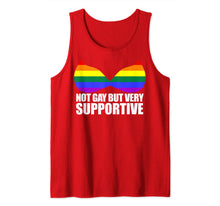 Ladda upp bild till gallerivisning, NOT GAY BUT VERY SUPPORTIVE LGBT Straight Ally Bra Meme Tank Top 195152
