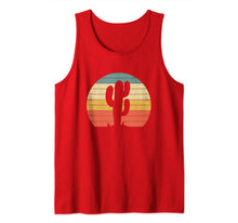 Ladda upp bild till gallerivisning, Saguaro Cactus Cactus Sunset Opuntia Cactaceae Retro T-Shirt Tank Top 47503