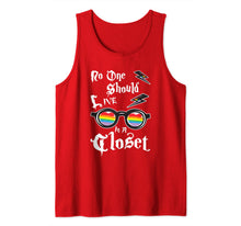 Ladda upp bild till gallerivisning, No One Should Live In A Closet LGBT Gay Pride Rainbow LGBTQ Tank Top 28759