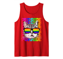 Ladda upp bild till gallerivisning, Purride Funny Cat Gay Pride LGBTQ Rainbow Flag Men Women Tank Top 79711