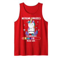 Ladda upp bild till gallerivisning, Installing Muscles Please Wait Shirt - Funny Unicorn Fitness Tank Top 324524