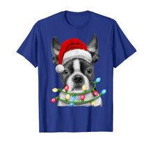 Ladda upp bild till gallerivisning, Funny shirts V-neck Tank top Hoodie sweatshirt usa uk au ca gifts for Boston Terrier Santa Christmas Tree Lights Xmas Gifts Boys T-Shirt 540146