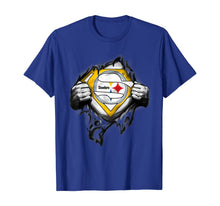 Ladda upp bild till gallerivisning, Halloween Superhero Football Pittsburgh-Steeler Fan T-Shirt 231121